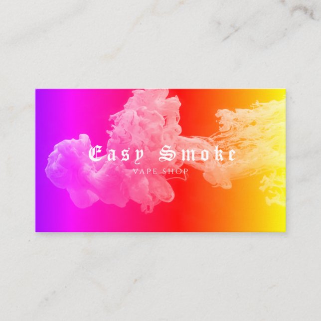 Corolful Smoke Vape Shop Carte de visite (Devant)