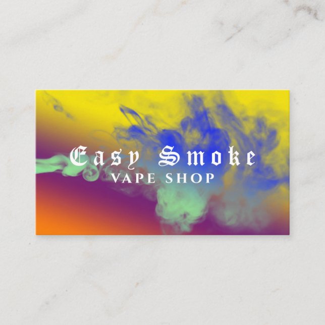 Corolful Smoke Vape Shop Carte de visite (Devant)