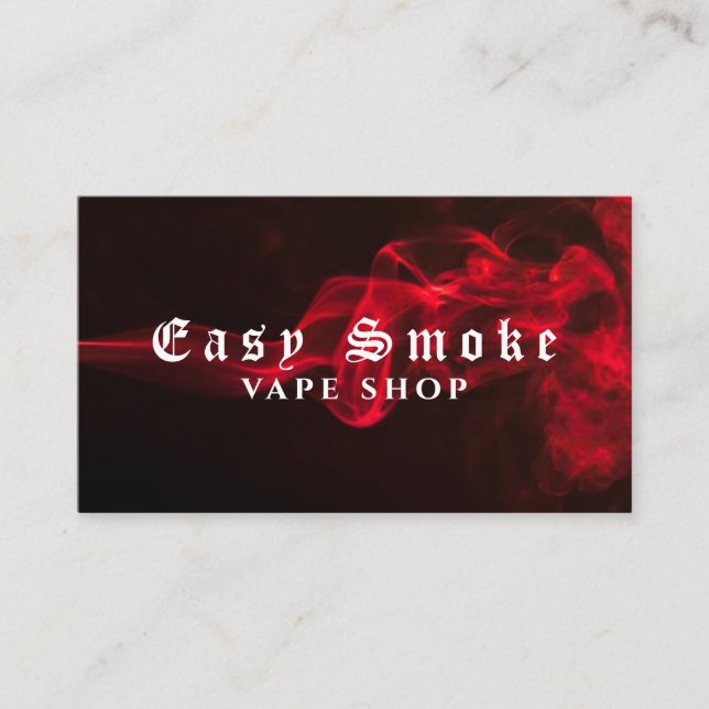 Corolful Smoke Vape Shop Carte de visite (Devant)