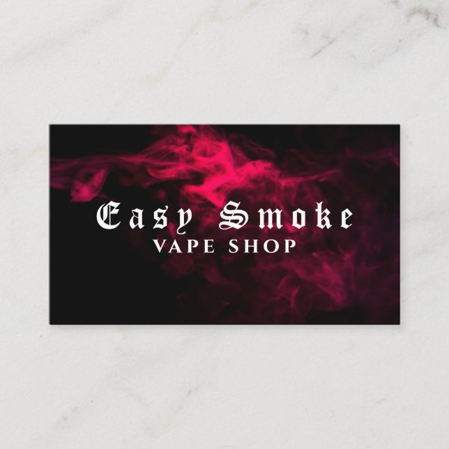 Corolful Smoke Vape Shop Carte de visite (Devant)