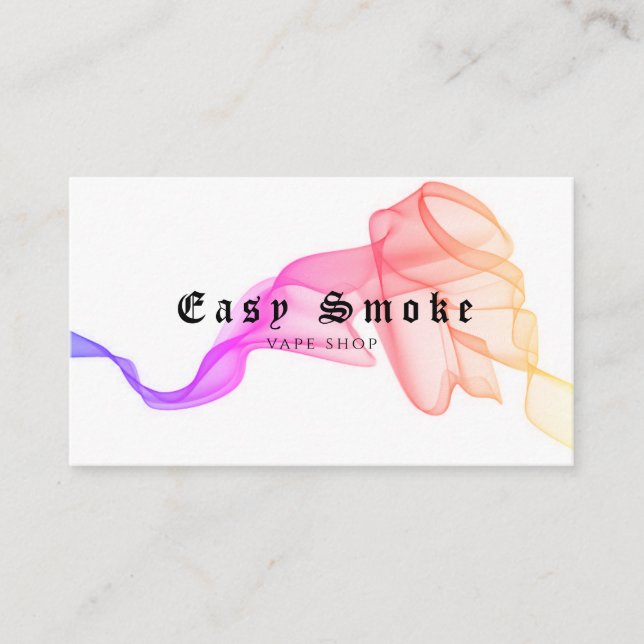 Corolful Smoke Vape Shop Carte de visite (Devant)