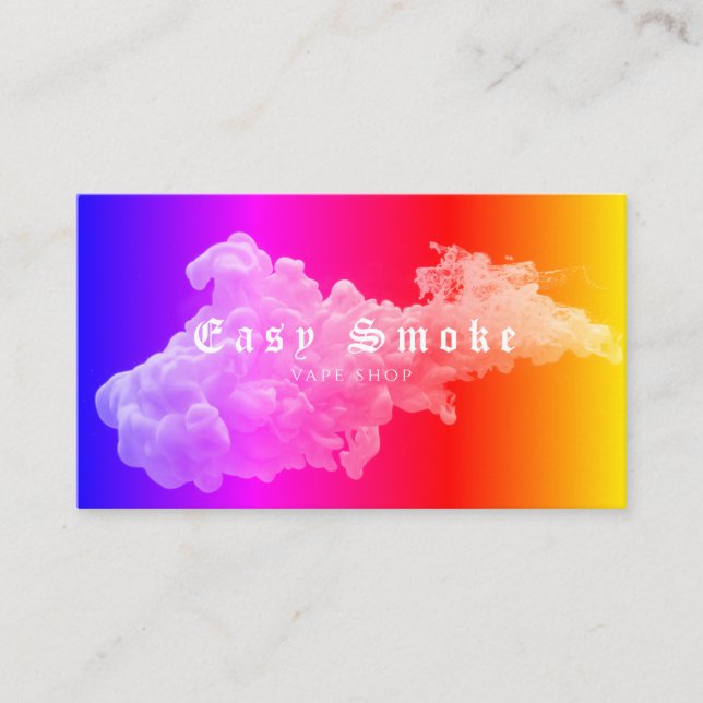 Corolful Smoke Vape Shop Carte de visite (Devant)
