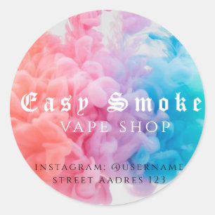Corolful Smoke Vape Shop Classic Round Sticker
