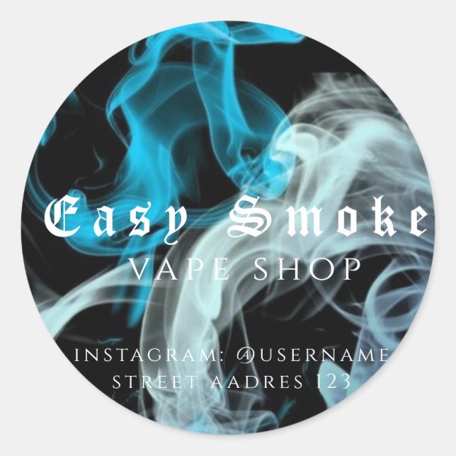 Corolful Smoke Vape Shop Classic Round Sticker (Front)