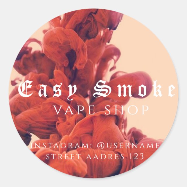 Corolful Smoke Vape Shop Classic Round Sticker (Front)