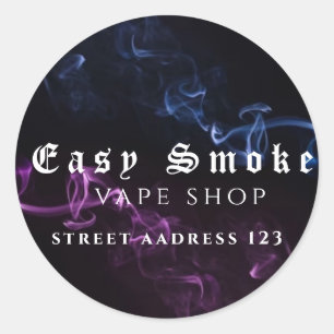 Corolful Smoke Vape Shop Classic Round Sticker