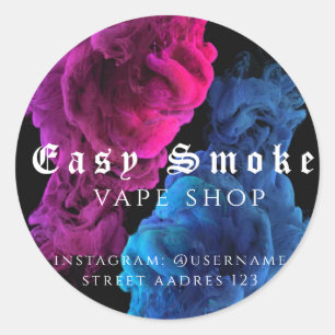 Corolful Smoke Vape Shop Classic Round Sticker