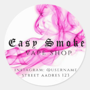 Corolful Smoke Vape Shop Classic Round Sticker