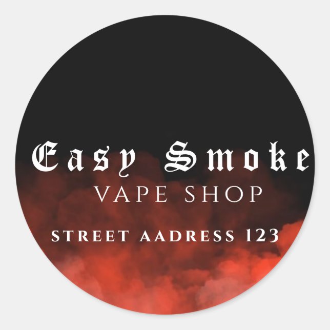 Corolful Smoke Vape Shop Classic Round Sticker (Front)