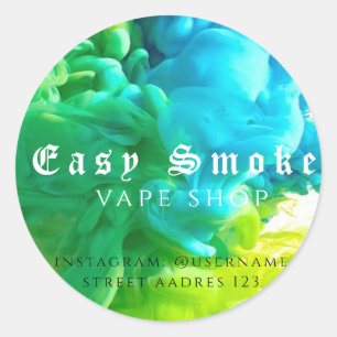 Corolful Smoke Vape Shop Classic Round Sticker
