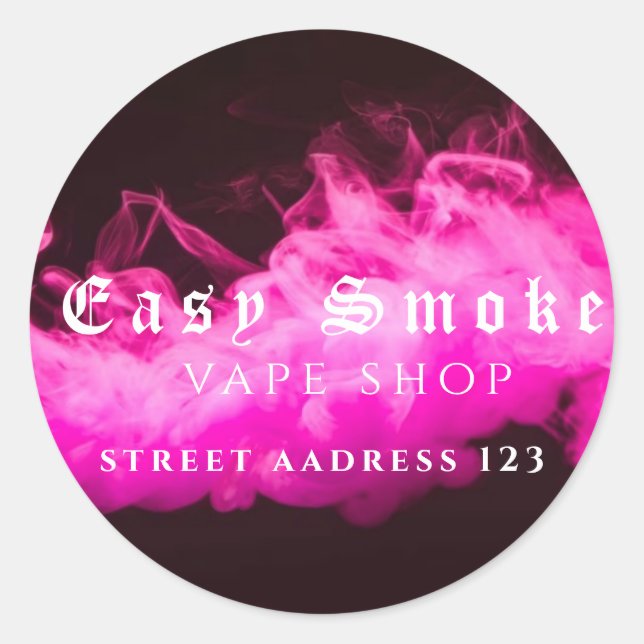 Corolful Smoke Vape Shop Classic Round Sticker (Front)