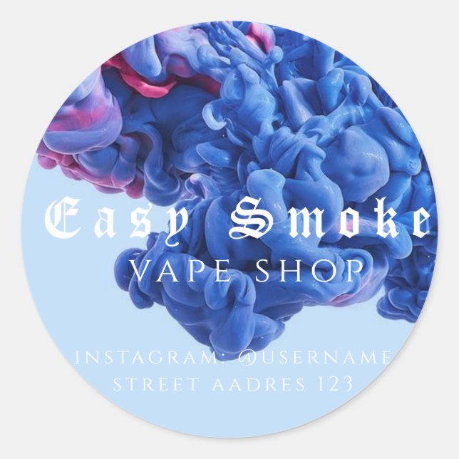 Corolful Smoke Vape Shop Classic Round Sticker (Front)