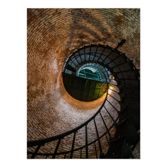 Corolla Lighthouse Stairs Poster (Front)