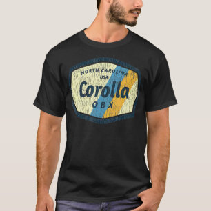 Corolla NC Summertime Vacationing Stripey Badge  T-Shirt