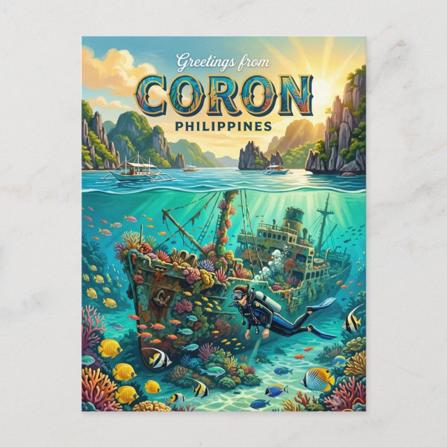 Coron Philippines Postcard (Front)