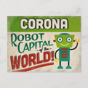 Corona California Robot - Funny Vintage Postcard