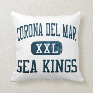 Corona del Mar Sea Kings Athletics Throw Pillow