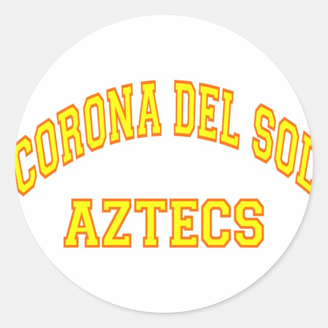 Corona del Sol Aztecs Classic Round Sticker (Front)