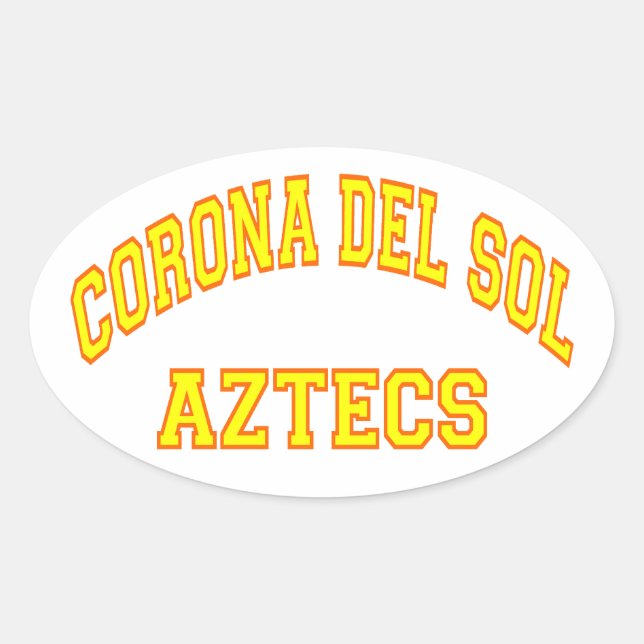 Corona del Sol Aztecs Oval Sticker (Front)