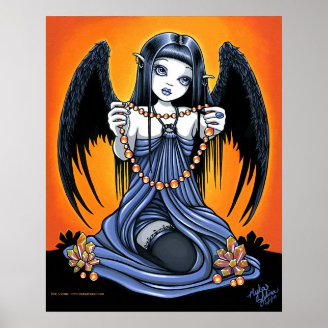 "Corona" Gothic Crystal Angel Art Poster (Front)
