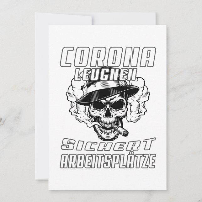 Corona Leugnen sichert arbeitsplätze Holiday Card (Front)