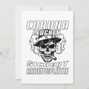 Corona Leugnen sichert arbeitsplätze Holiday Card