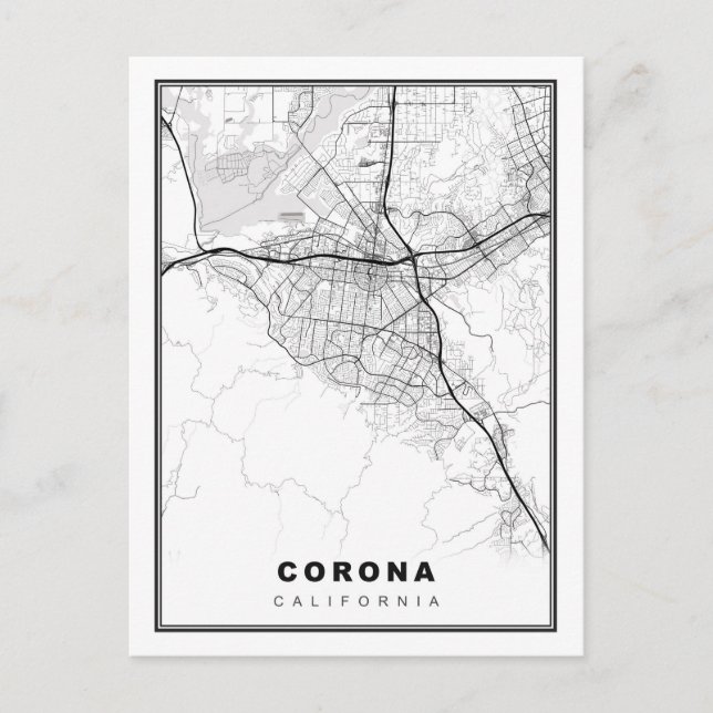 Corona Map Postcard (Front)