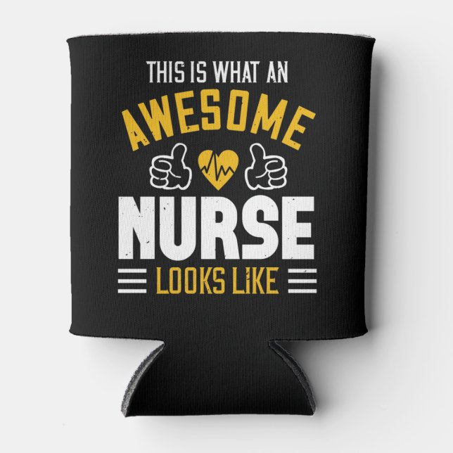 Corona Nurses - Awesome Nurse Can Cooler (Front)