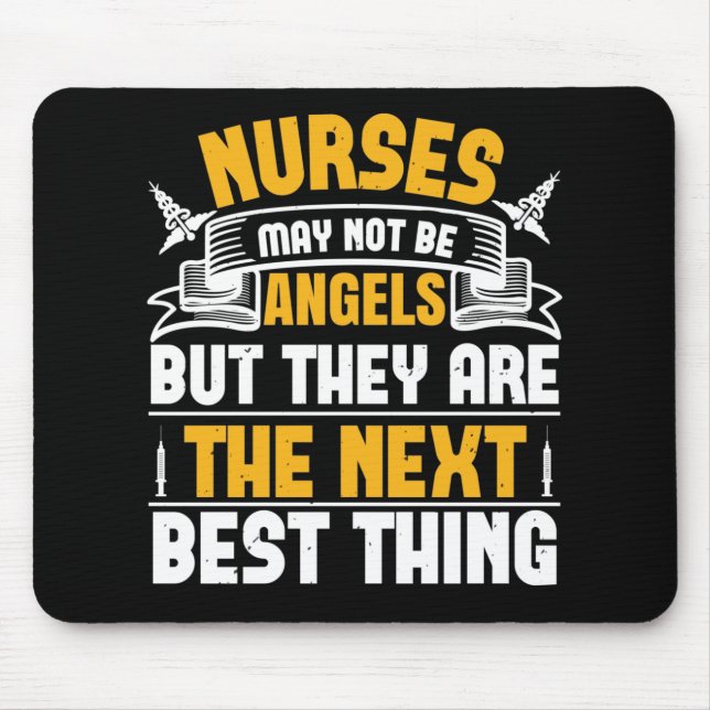 Corona Nurses May Not Be Angels Mouse Pad (Front)