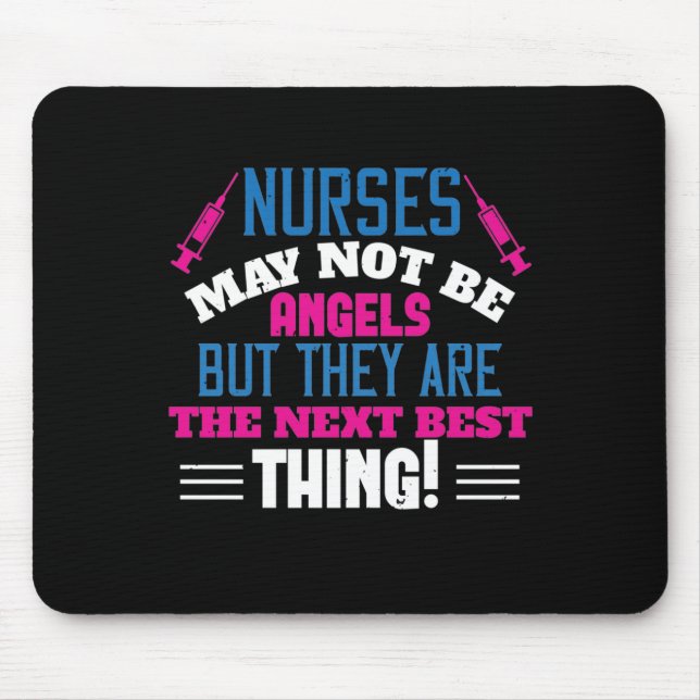 Corona Nurses - Nurses May Not Be Angels Mouse Pad (Front)