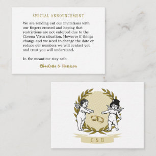 Corona Virus Message Enclosure With Invitations