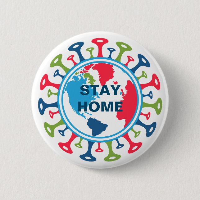 Corona Virus Pandemic World 2 Inch Round Button (Front)
