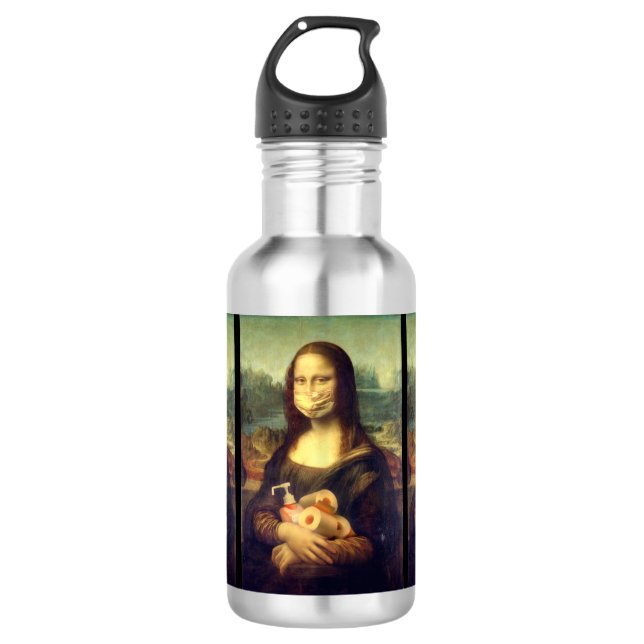 Corona Virus Portrait 532 Ml Water Bottle (Front)