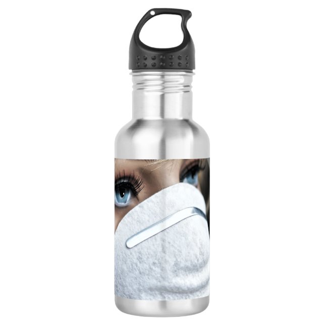 Corona Virus Protective Mask 532 Ml Water Bottle (Front)