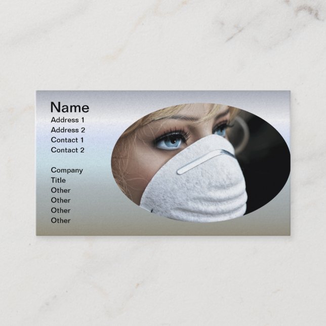 Corona Virus Protective Mask Business Card (Front)