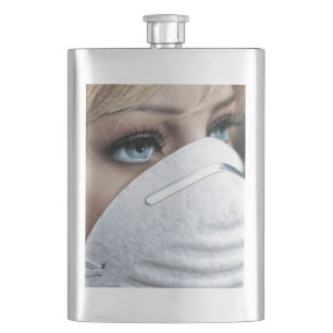 Corona Virus Protective Mask Hip Flask