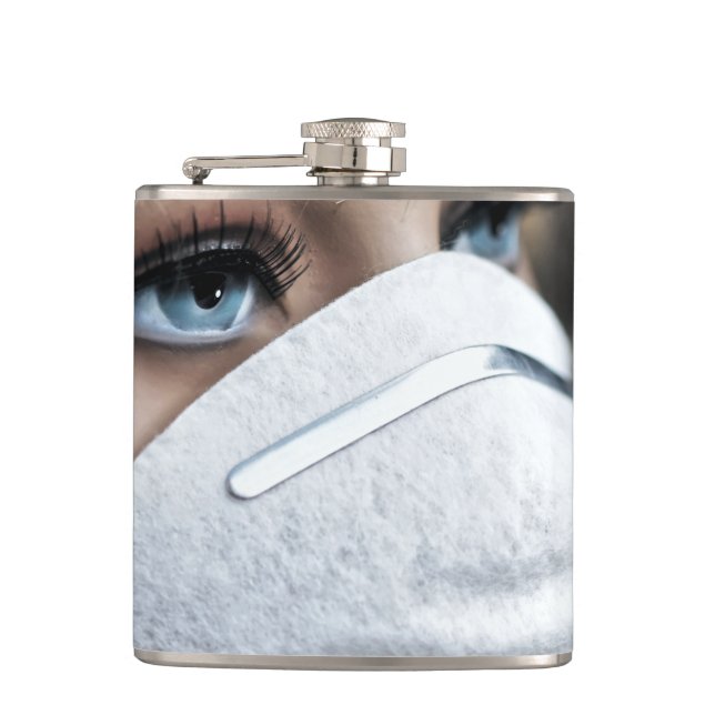 Corona Virus Protective Mask Hip Flask (Front)