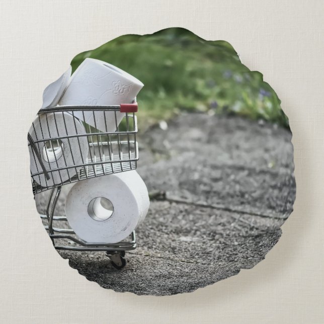 Corona Virus Protective Mask Round Pillow (Back)