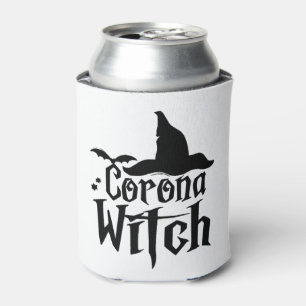 Corona Witch Halloween , Funny Halloween , Can Cooler