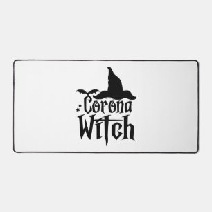 Corona Witch Halloween , Funny Halloween , Desk Mat