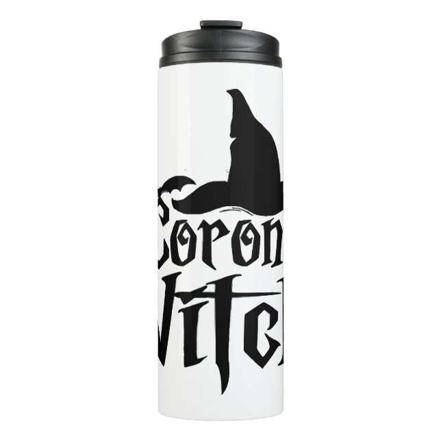 Corona Witch Halloween , Funny Halloween , Thermal Tumbler (Front)