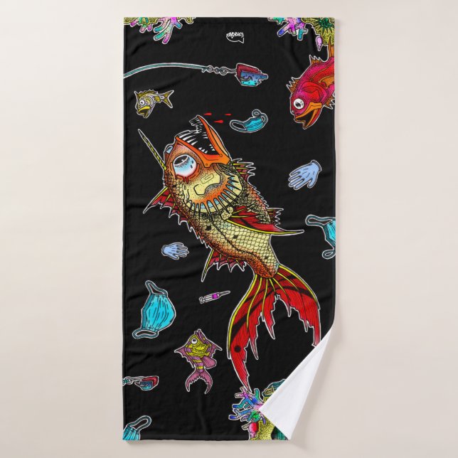 Corona Worries bath towel (Bath Towel)
