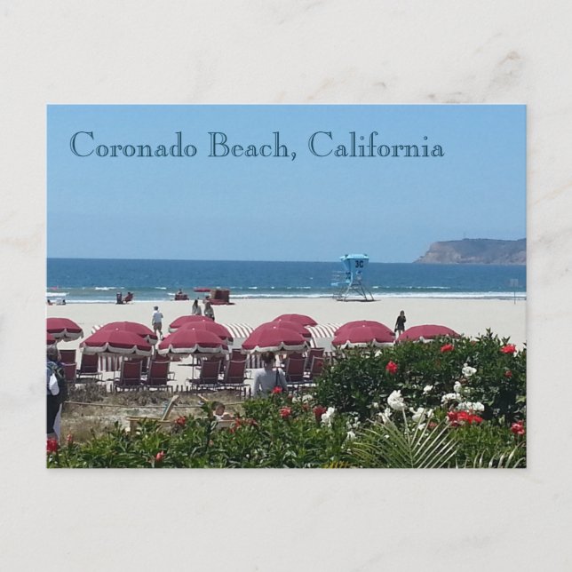 Coronado Beach at Hotel Del Coronado Postcard (Front)