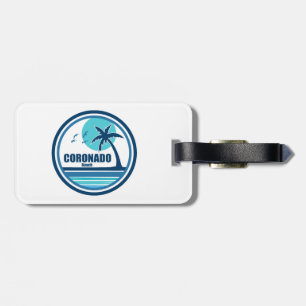 Coronado Beach California Palm Tree Birds Luggage Tag