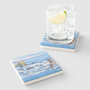 Coronado Beach California Playground Stone Coaster