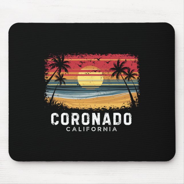 Coronado Beach California Surfboard Beach  Mouse Pad (Front)