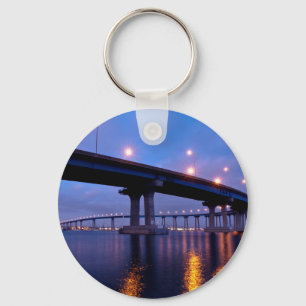 Coronado Bridge at Dusk Keychain