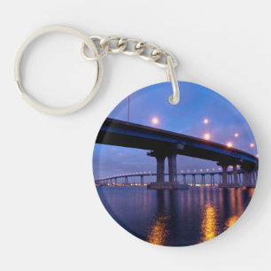 Coronado Bridge at Dusk Keychain