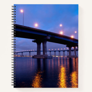 Coronado Bridge at Dusk Notebook