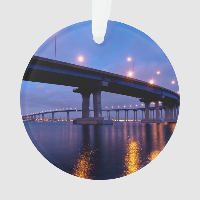Coronado Bridge at Dusk Ornament (Front)